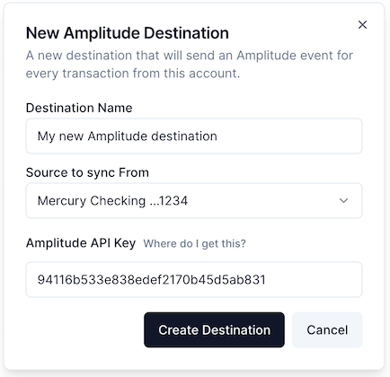 Details for Amplitude Destination | Finicom